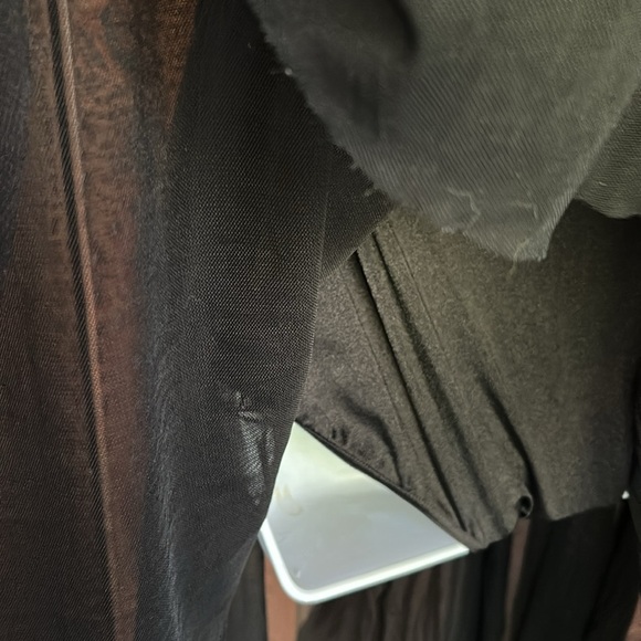 Weissman Black Velvet Leotard Dance Halloween Costume Attached Panel Skirt Large - Picture 10 of 15